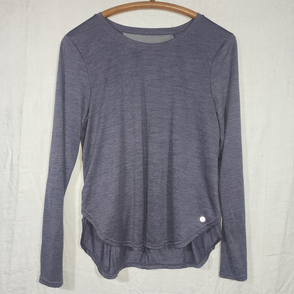 APANA sz L Athletic Top Running Walking Yoga Mesh V-Back